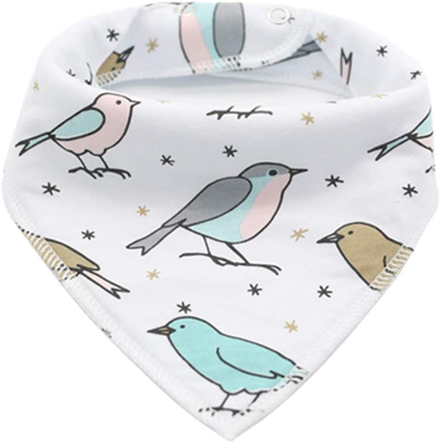 Little Story  Bandana Drool Bibs Set Of 4 Bird