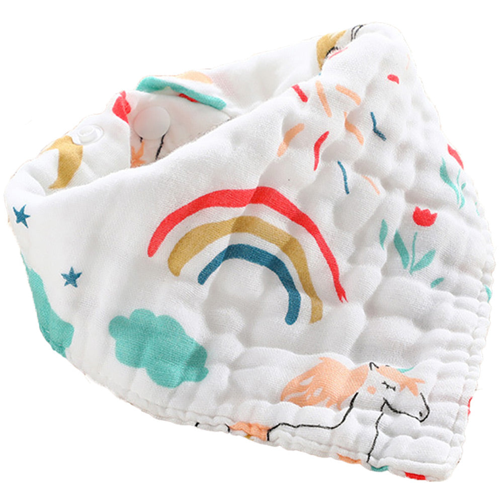 Little Story Muslin Bandana Bibs Set Of 2 Unicorn