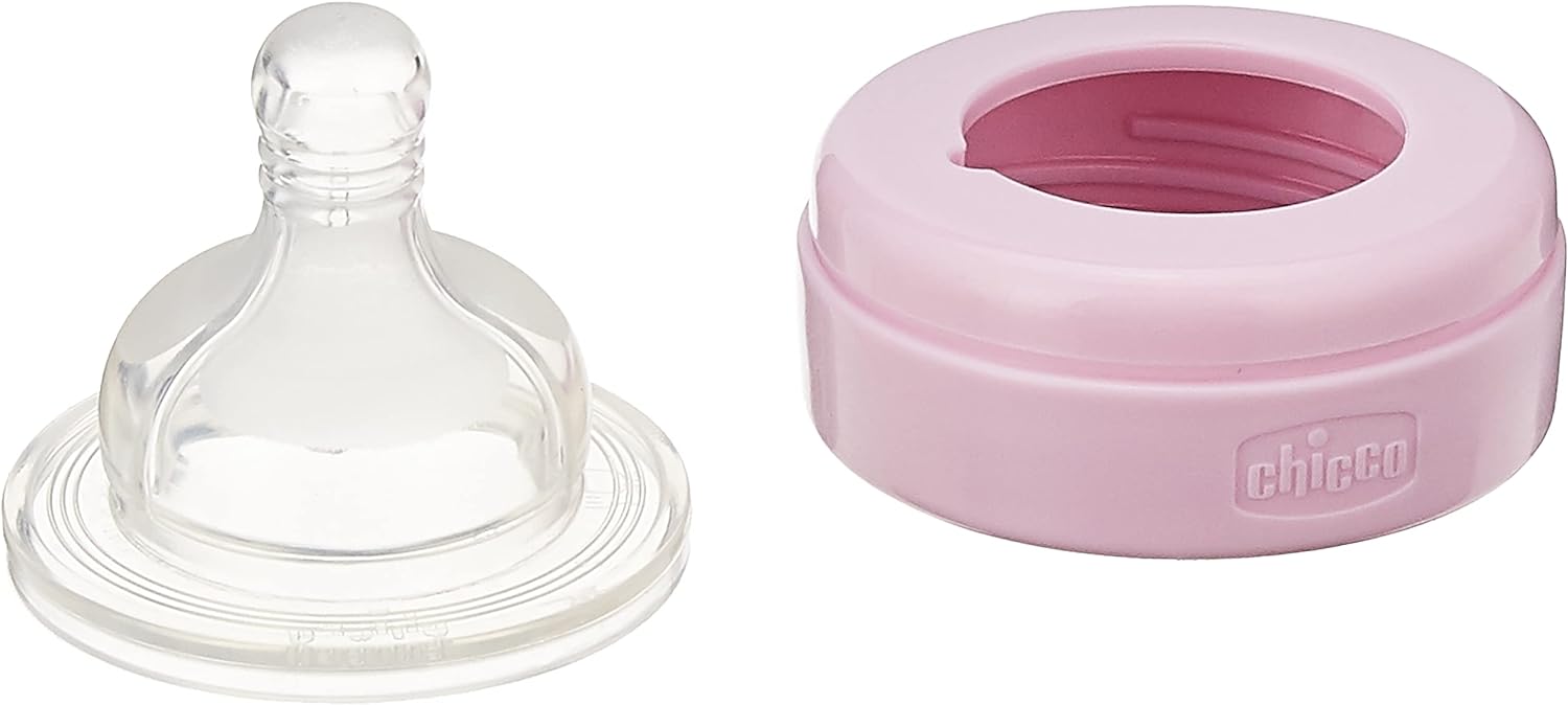 Chicco Baby Well Being Feeding Bottle For Girls - 150Ml - Normal Flow - Silicone