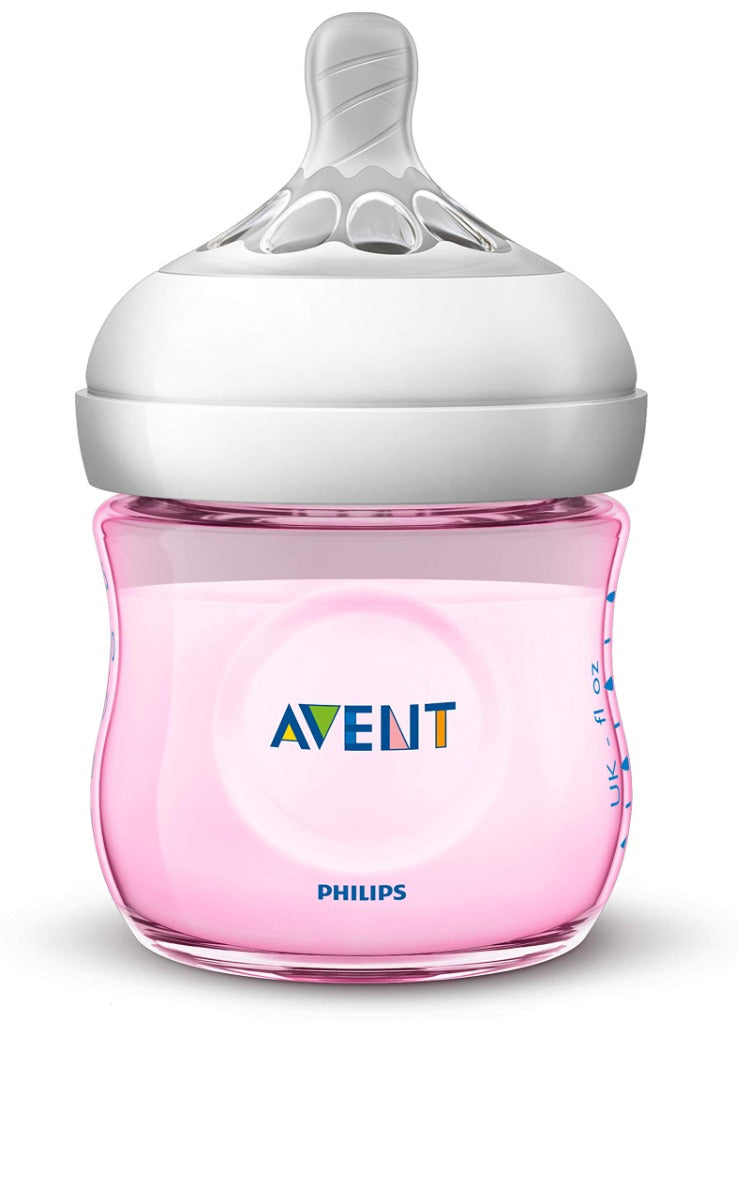 Avent Natural Baby bottle 125ml Pink Plastic