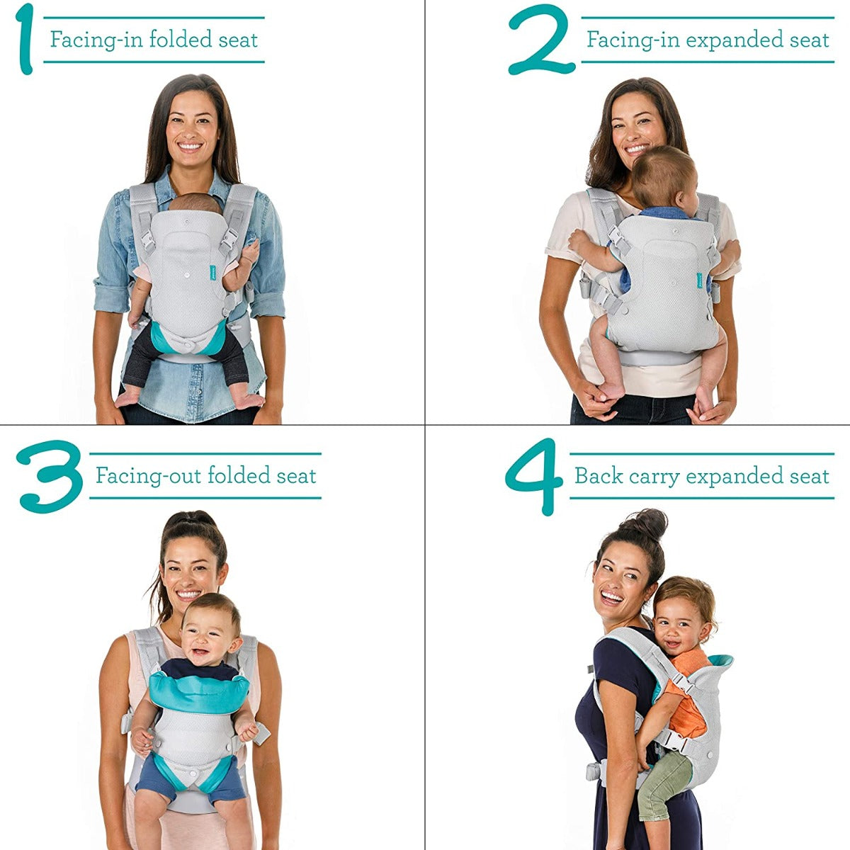 Infantino Flip 4 In 1 Light & Airy Convertible Carrier