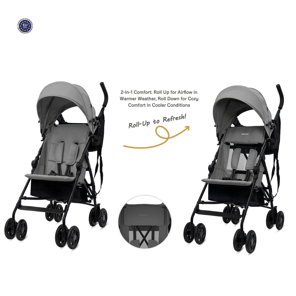 Neobreez CLIMA Lightweight Compact Umbrella Stroller Mid Grey