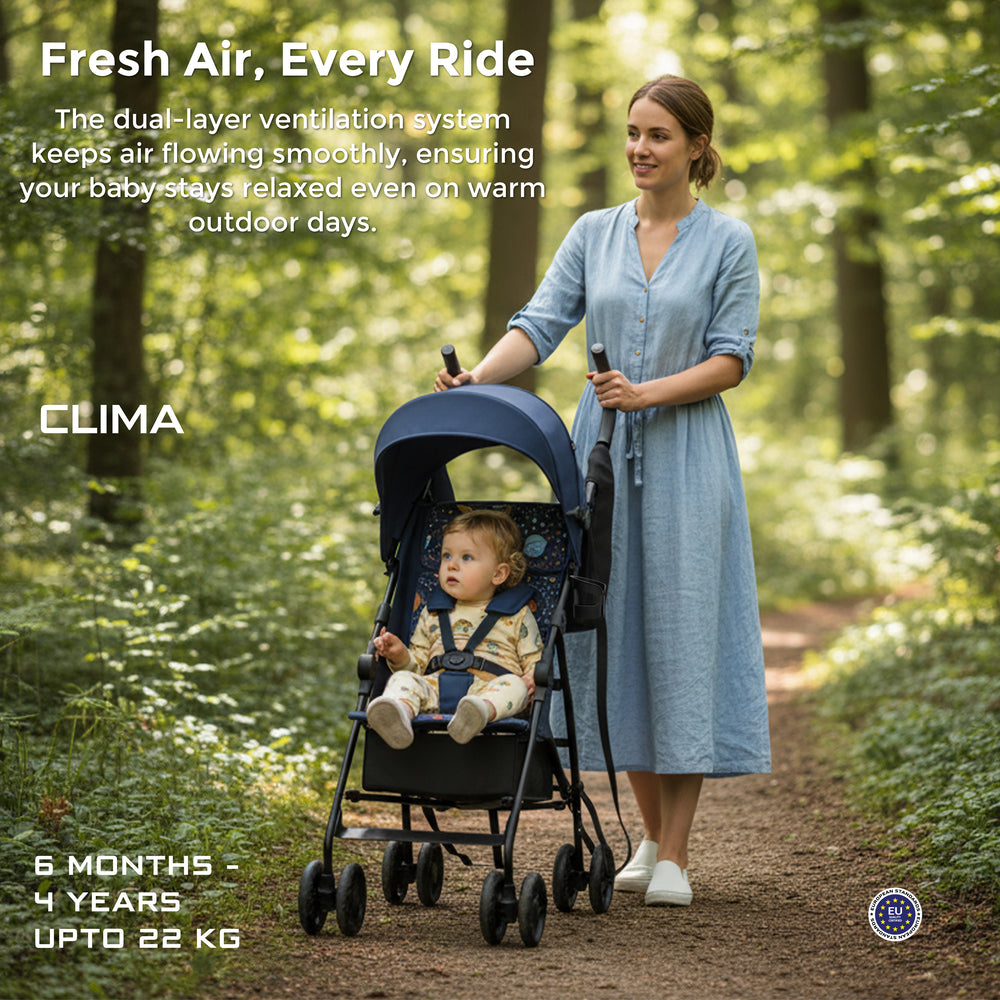 Neobreez CLIMA Lightweight Compact Umbrella Stroller Blue