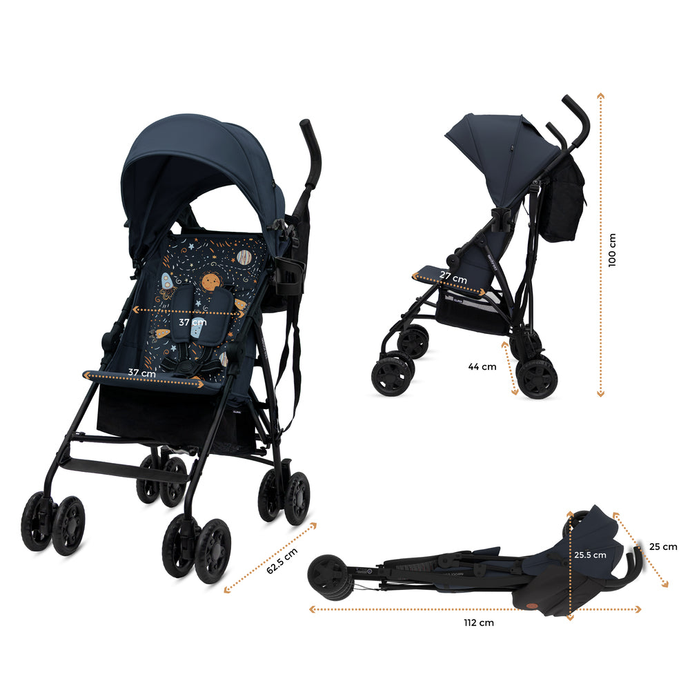 Neobreez CLIMA Lightweight Compact Umbrella Stroller Blue