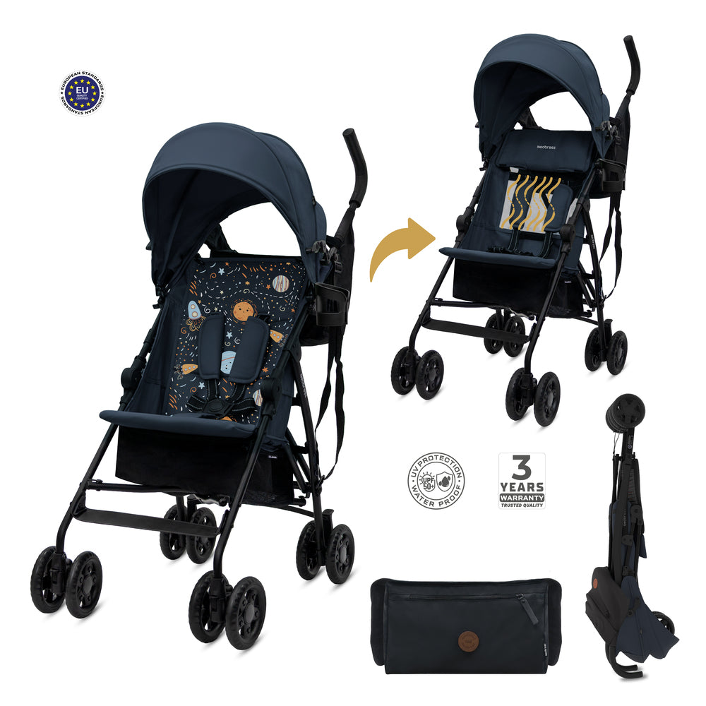 Neobreez CLIMA Lightweight Compact Umbrella Stroller Blue