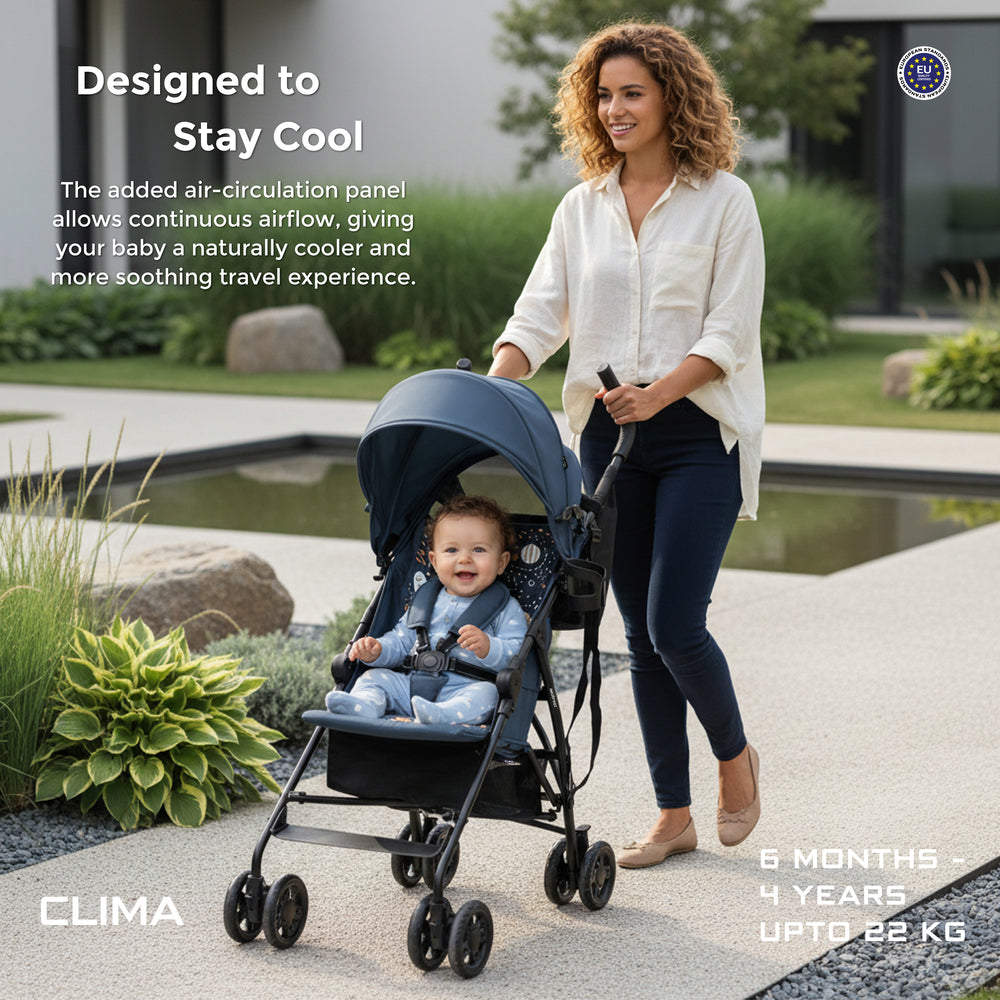 Neobreez CLIMA Lightweight Compact Umbrella Stroller Blue