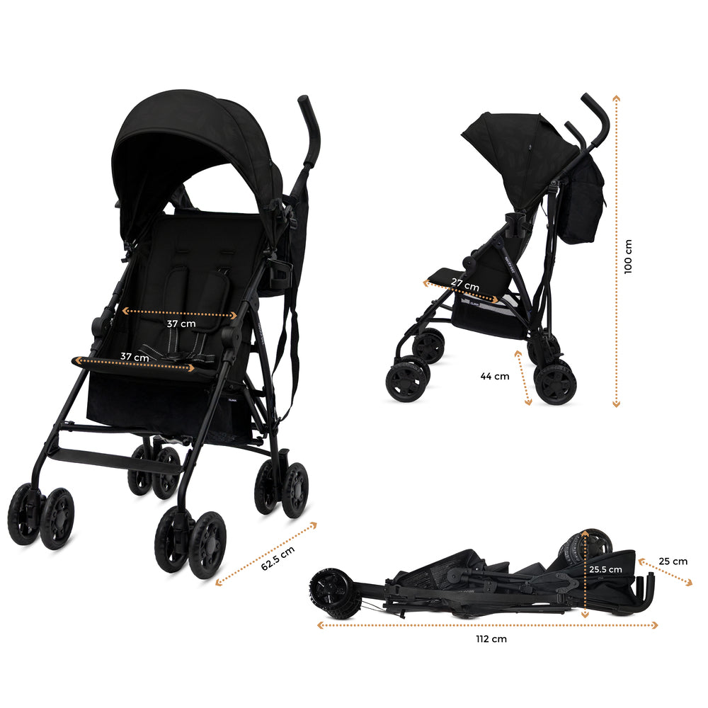 Neobreez CLIMA Lightweight Compact Umbrella Stroller Black