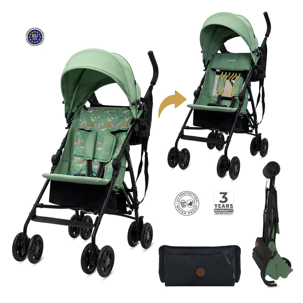 Neobreez CLIMA Lightweight Compact Umbrella Stroller Green