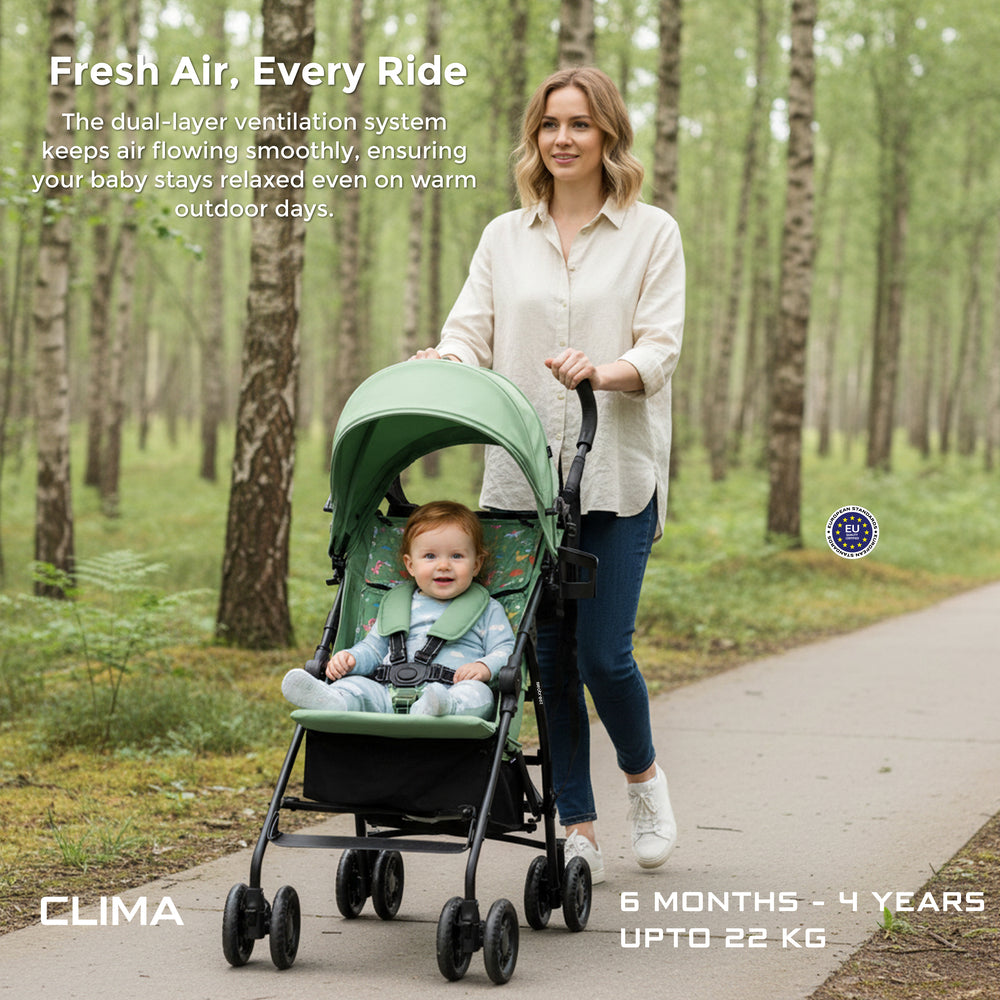 Neobreez CLIMA Lightweight Compact Umbrella Stroller Green