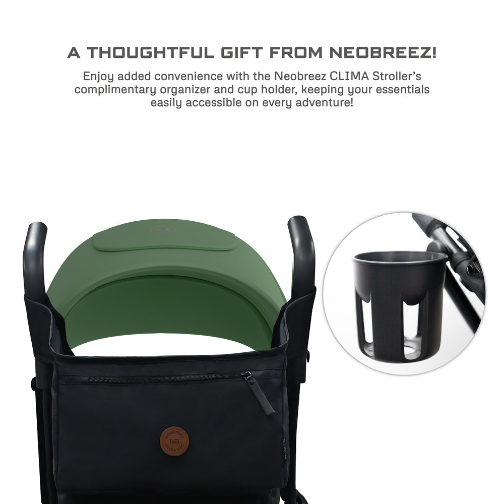 Neobreez CLIMA Lightweight Compact Umbrella Stroller Green