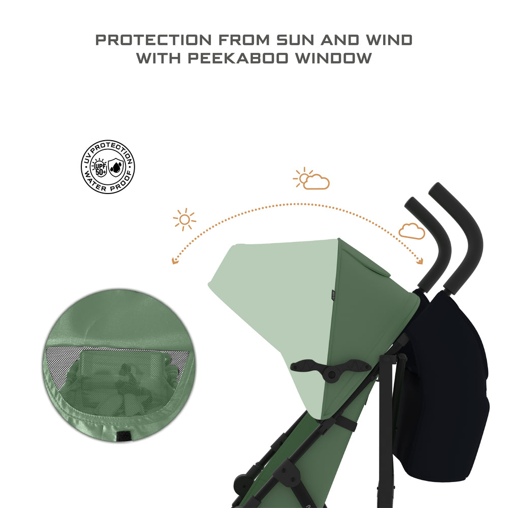 Neobreez CLIMA Lightweight Compact Umbrella Stroller Green