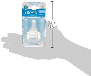 Dr.Browns Level 1 Silicone Narrow Nipple  2 Pack