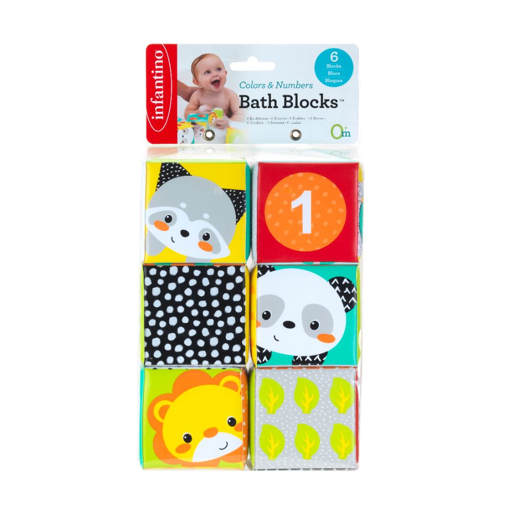 Infantino Colors & Numbers Bath Blocks