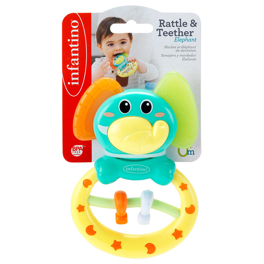 Infantino Rattle & Teether Elephant