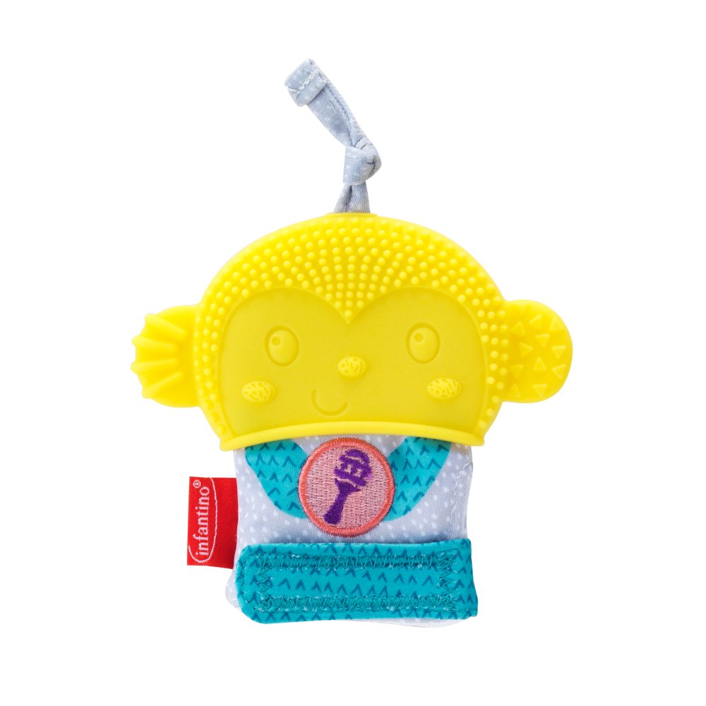 Infantino Rattle & Crinkle Teething Mitten
