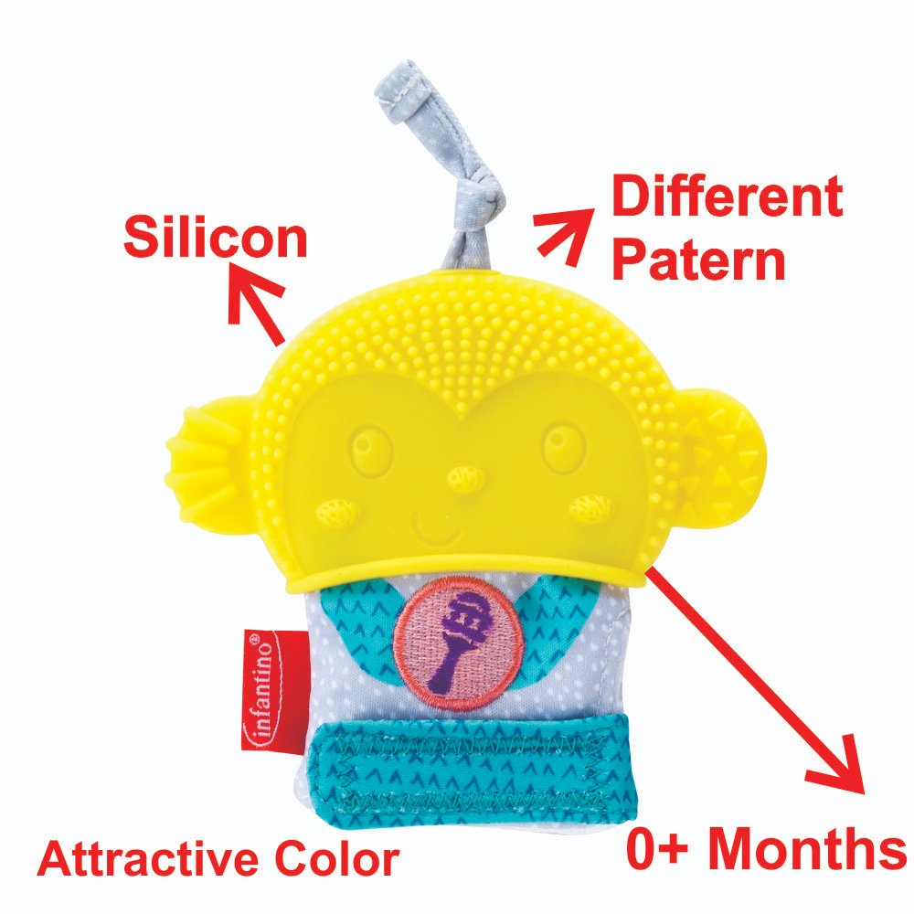 Infantino Rattle & Crinkle Teething Mitten