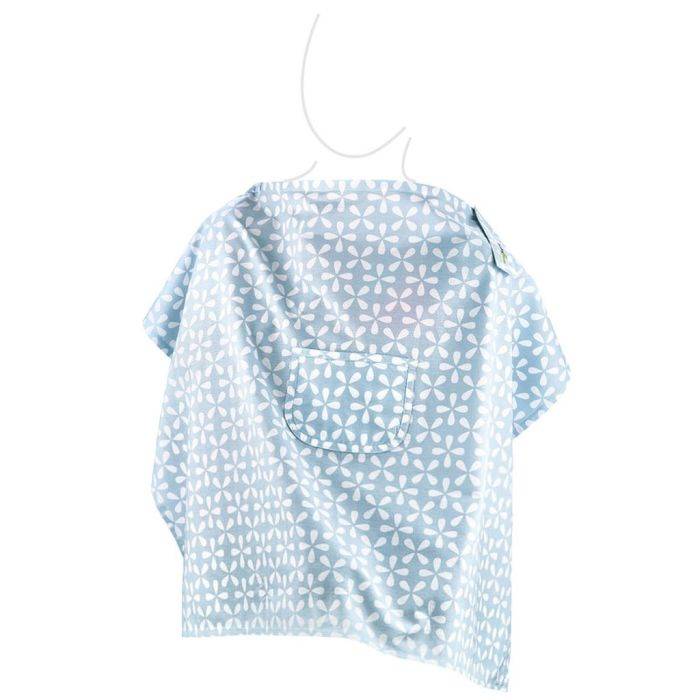 Babyjem Nursing Apron With Pocket  Blue