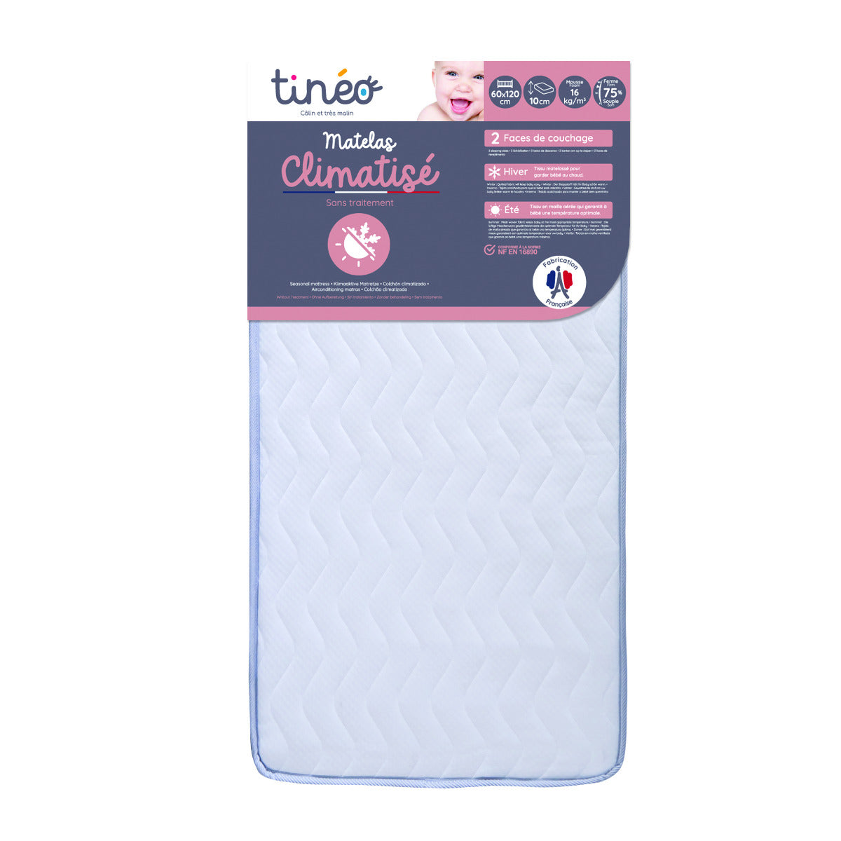 Tineo 2 Side Seasonal Mattress with Removable Cover