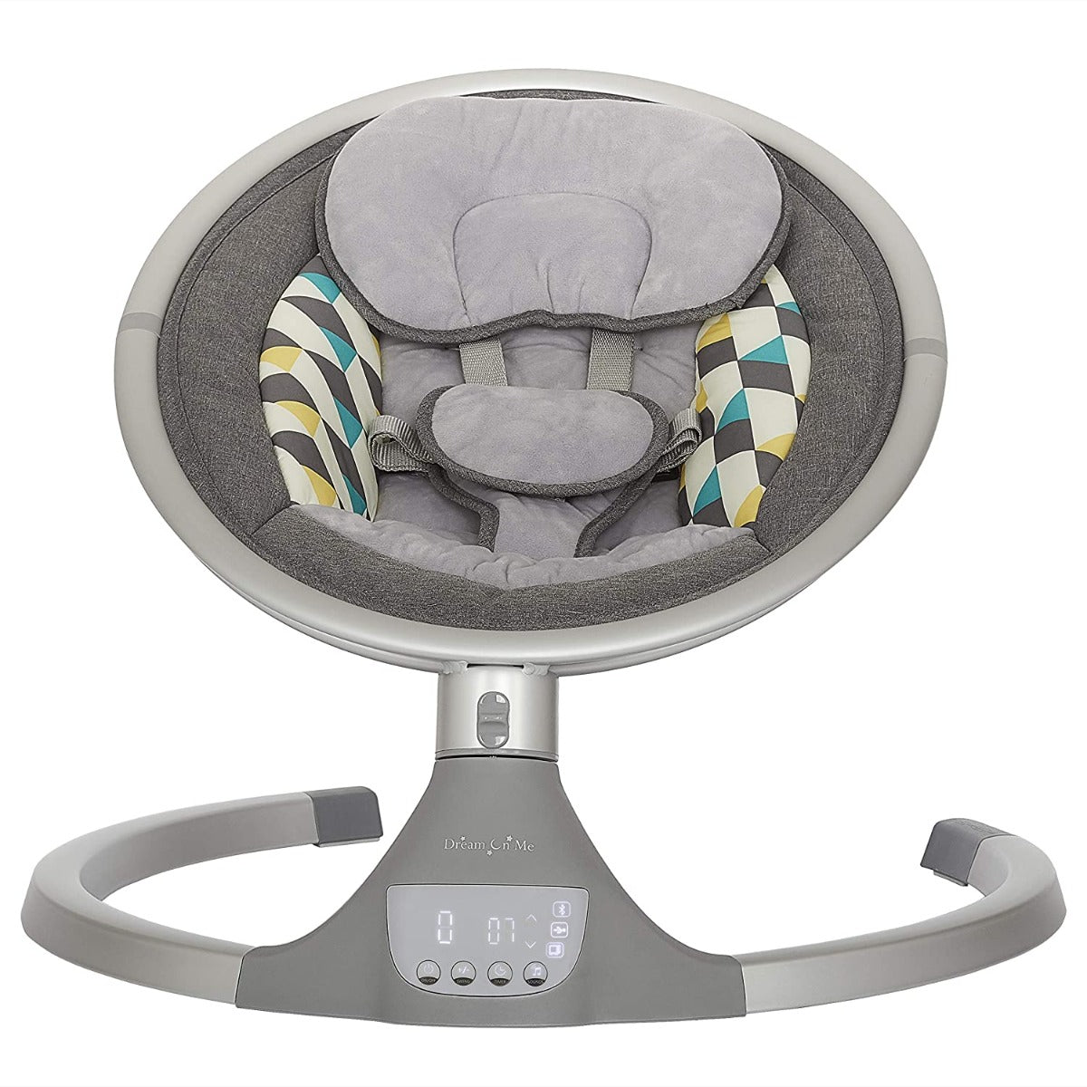 Dream On Me Zazu Cradling Swing Grey and Blue