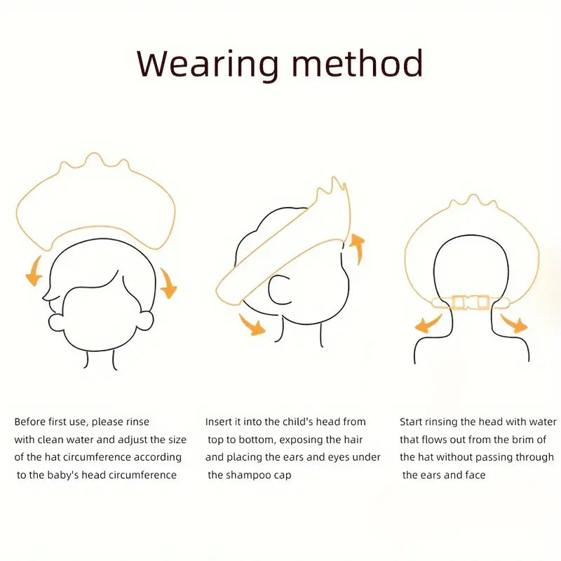 Adjustable Kids Shower Cap Pink