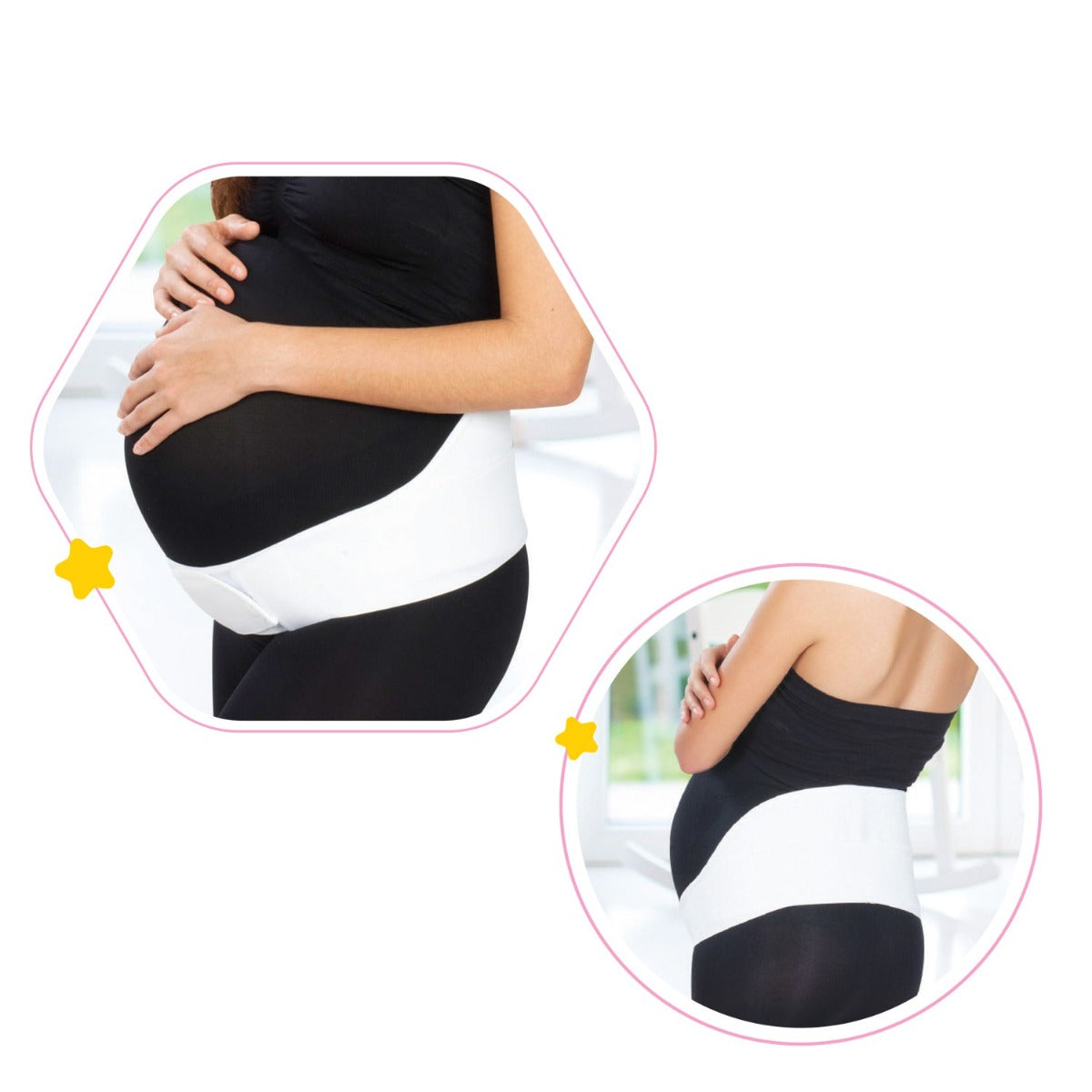 Babyjem Pregnant Belly Support Belt White