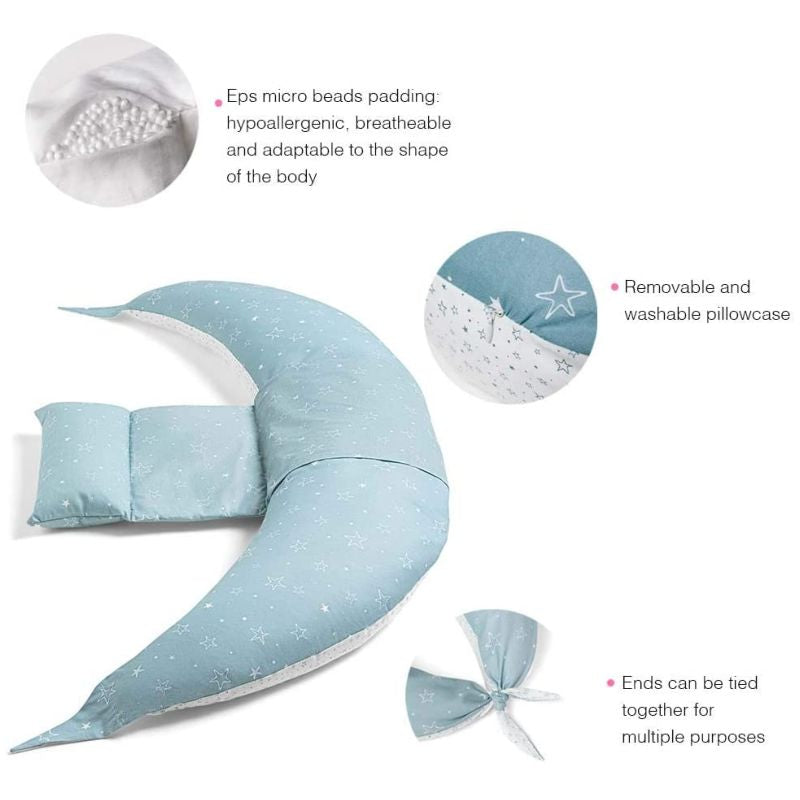 Nuvita Dreamwizard 12 In 1 Pregnancy And Nursing Pillow With Back Support 7100 Grigio Bianco