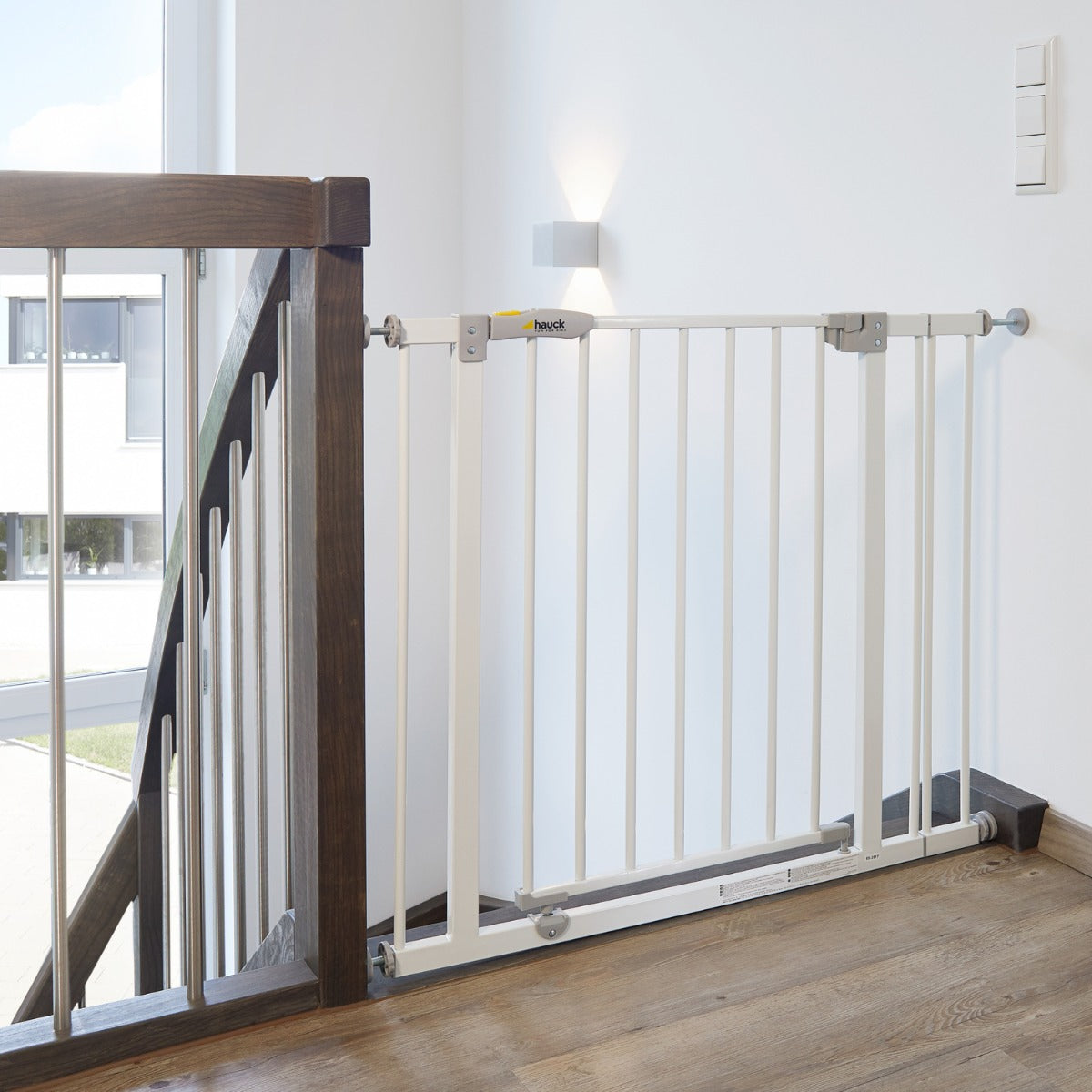 Hauck Open Stop Safety Gate (75- 80 Cm)+(21 Cm) Extension White
