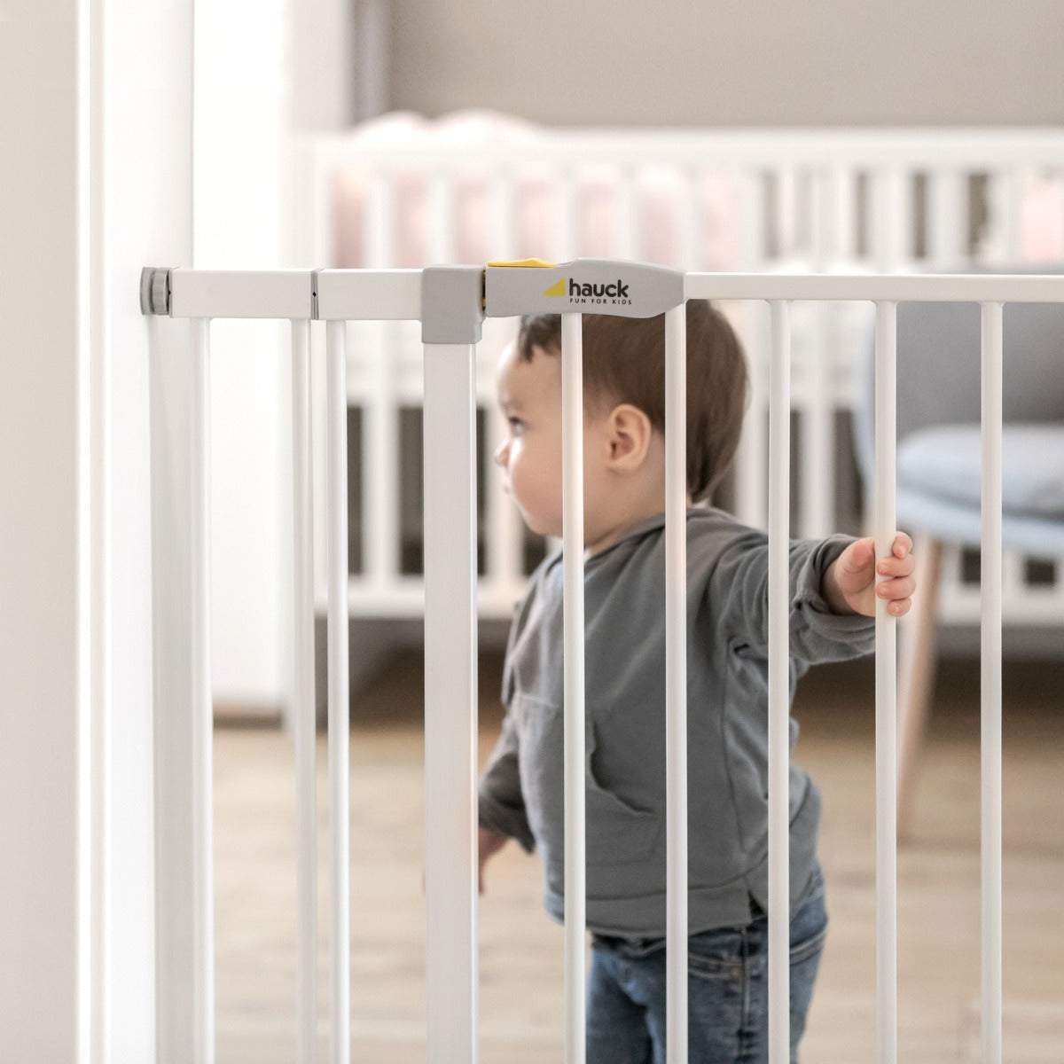 Hauck Open Stop Safety Gate (75- 80 Cm)+(21 Cm) Extension White