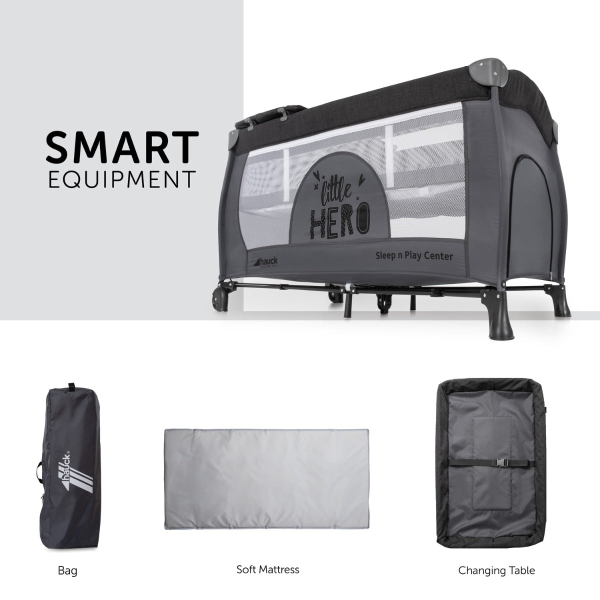 Hauck Sleep N Play Center Travel Cot Little Hero