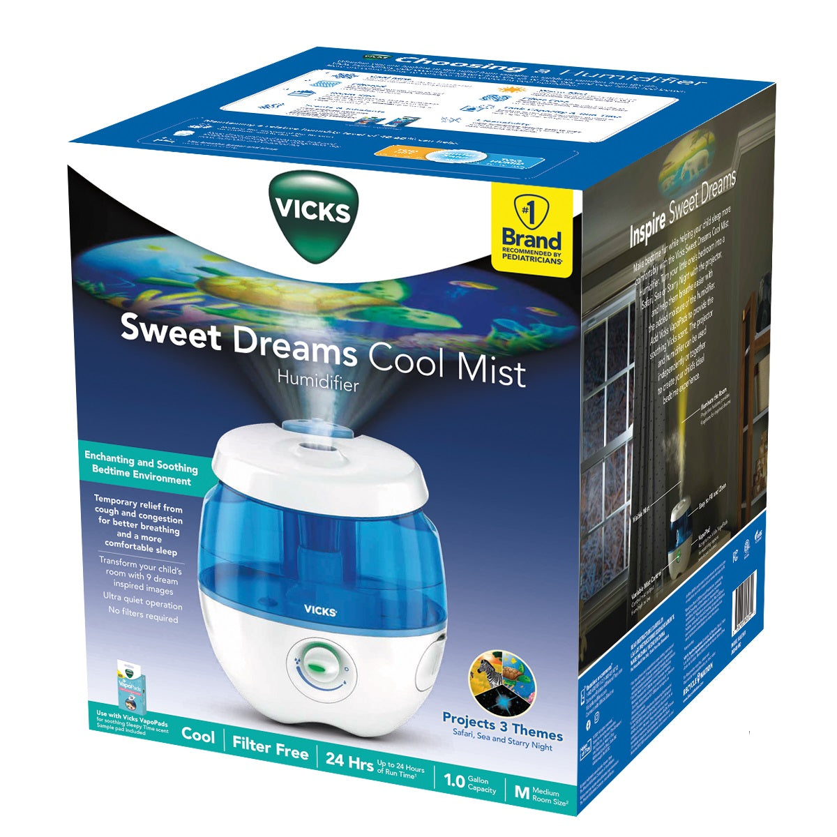 Vicks Sweet Dreams Cool Mist Ultrasonic Humidifier