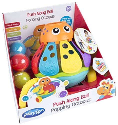 Playgro Push Along Ball Popping Octopus