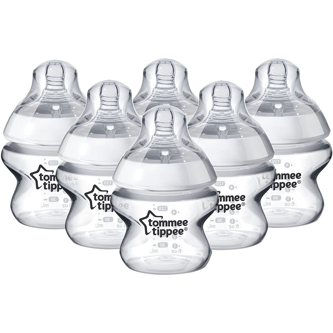 Tommee Tippee Closer To Nature Feeding Bottle 150ml 6pieces Clear Set