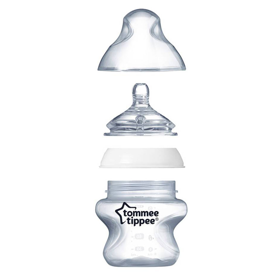Tommee Tippee Closer To Nature Feeding Bottle 150ml 6pieces Clear Set