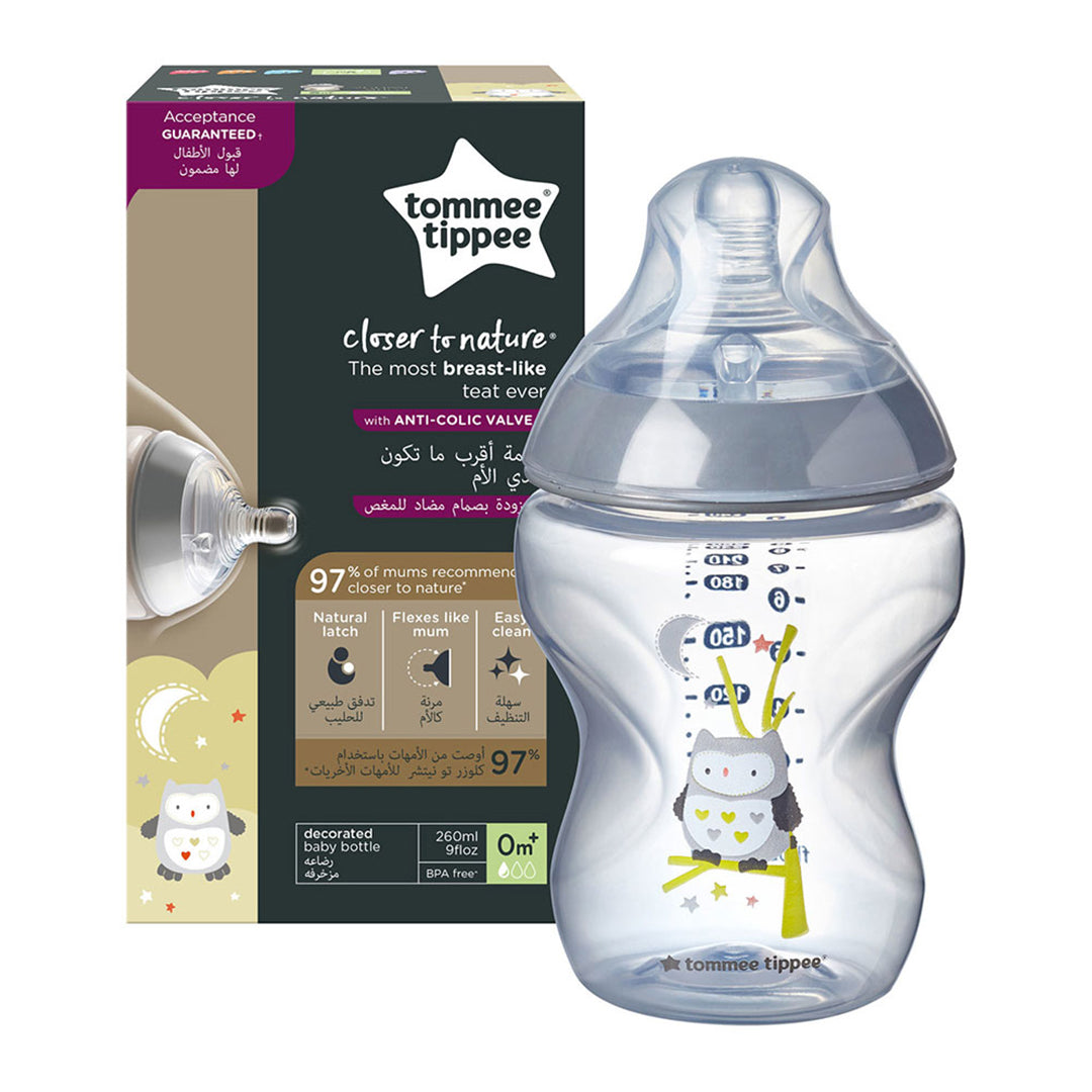Tommee Tippee Closer To Nature Feeding Plastic Bottle 260ml 1piece Boy