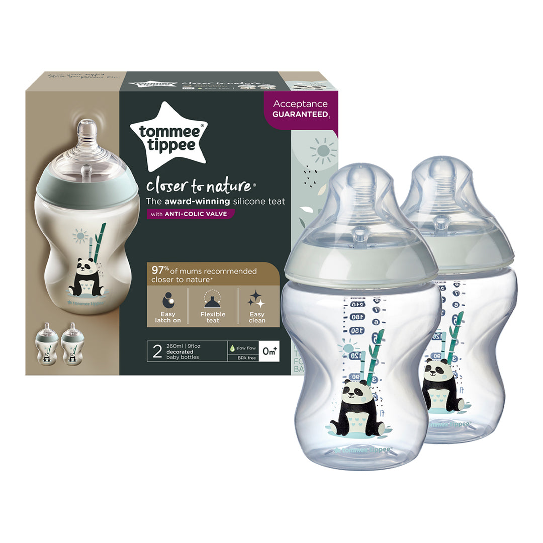 Tommee Tippee Closer To Nature Feeding Plastic Bottle 260ml 2pieces Girl