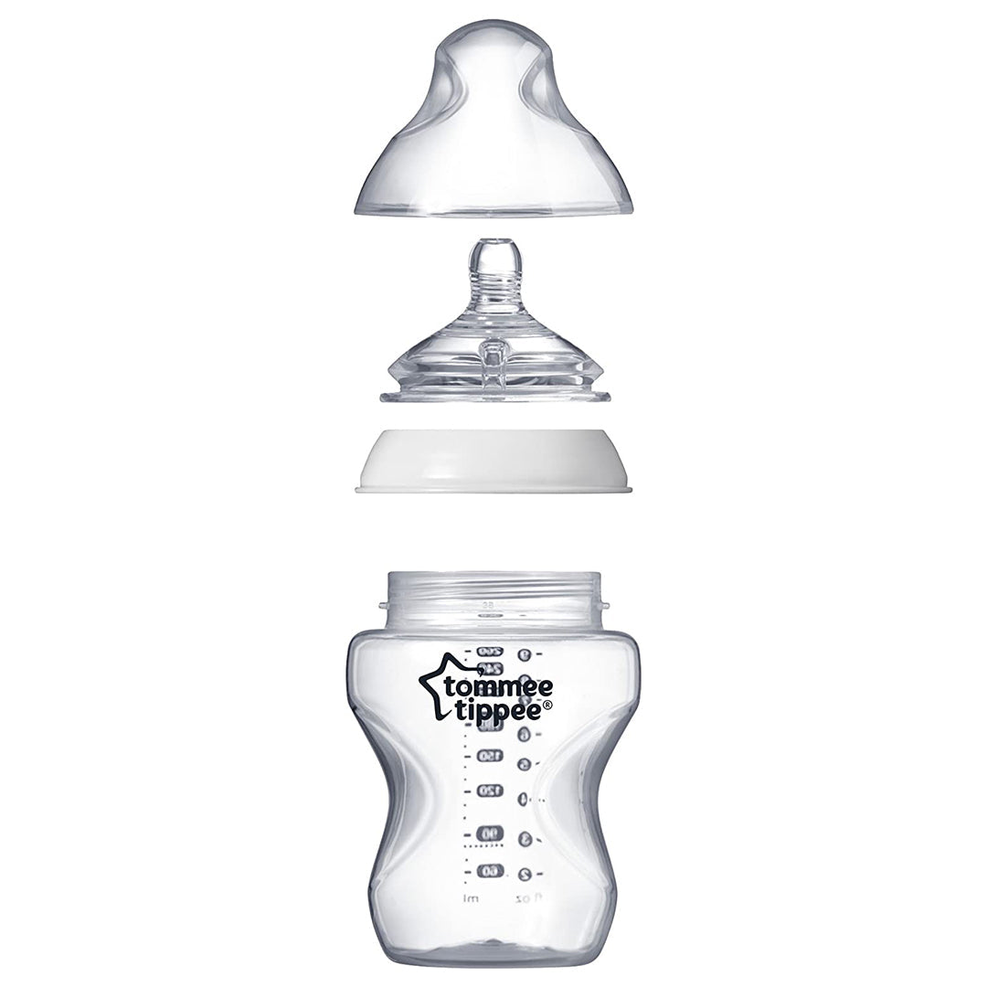 Tommee Tippee Closer To Nature Feeding Bottle 260ml 6pieces Clear Set