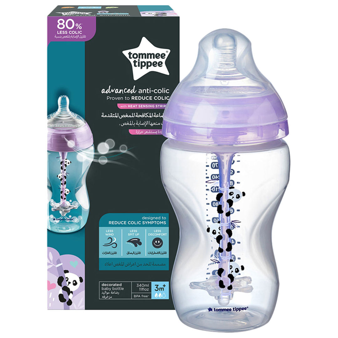 Tommee Tippee Advanced Anti-Colic Feeding Bottle 340ml 1piece Girl