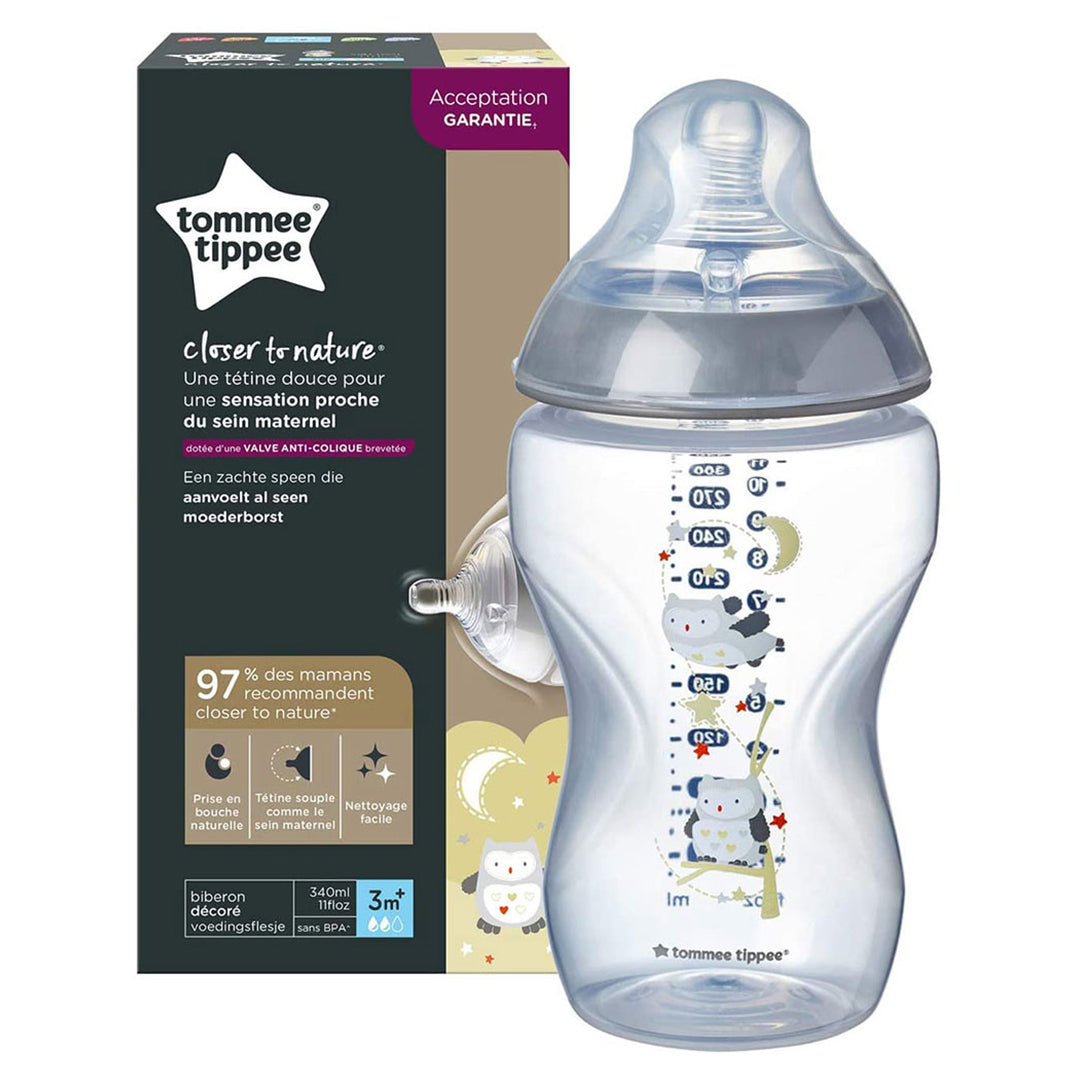 Tommee Tippee Closer To Nature Feeding Plastic Bottle 340ml 1piece Boy
