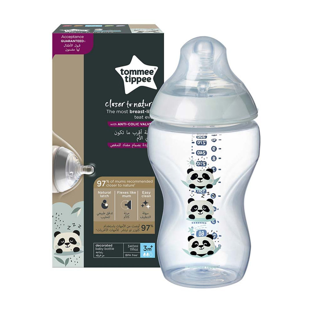 Tommee Tippee Closer To Nature Feeding Plastic Bottle 340ml 1piece Girl