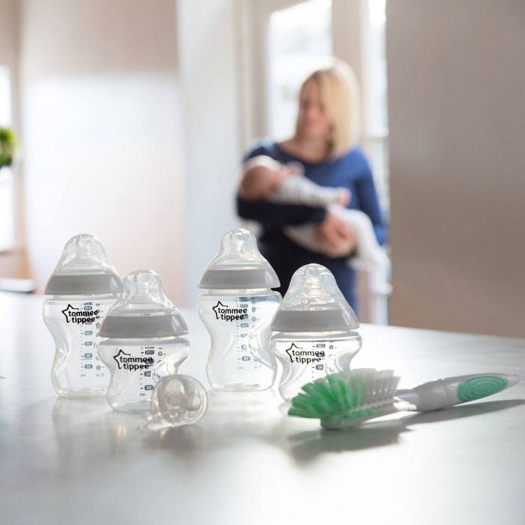 Tommee Tippee Closer To Nature Feeding Bottle Kit Starter Clear Set