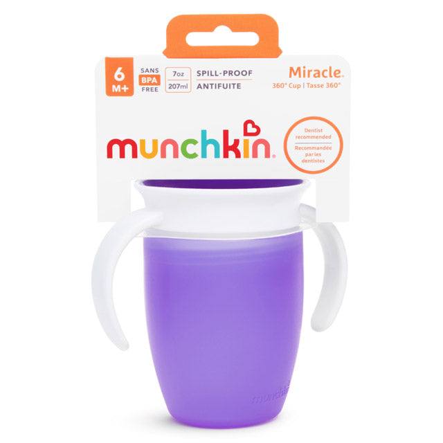 Munchkin - Miracle Trainer Cup with Lid 1pk 7oz - Purple