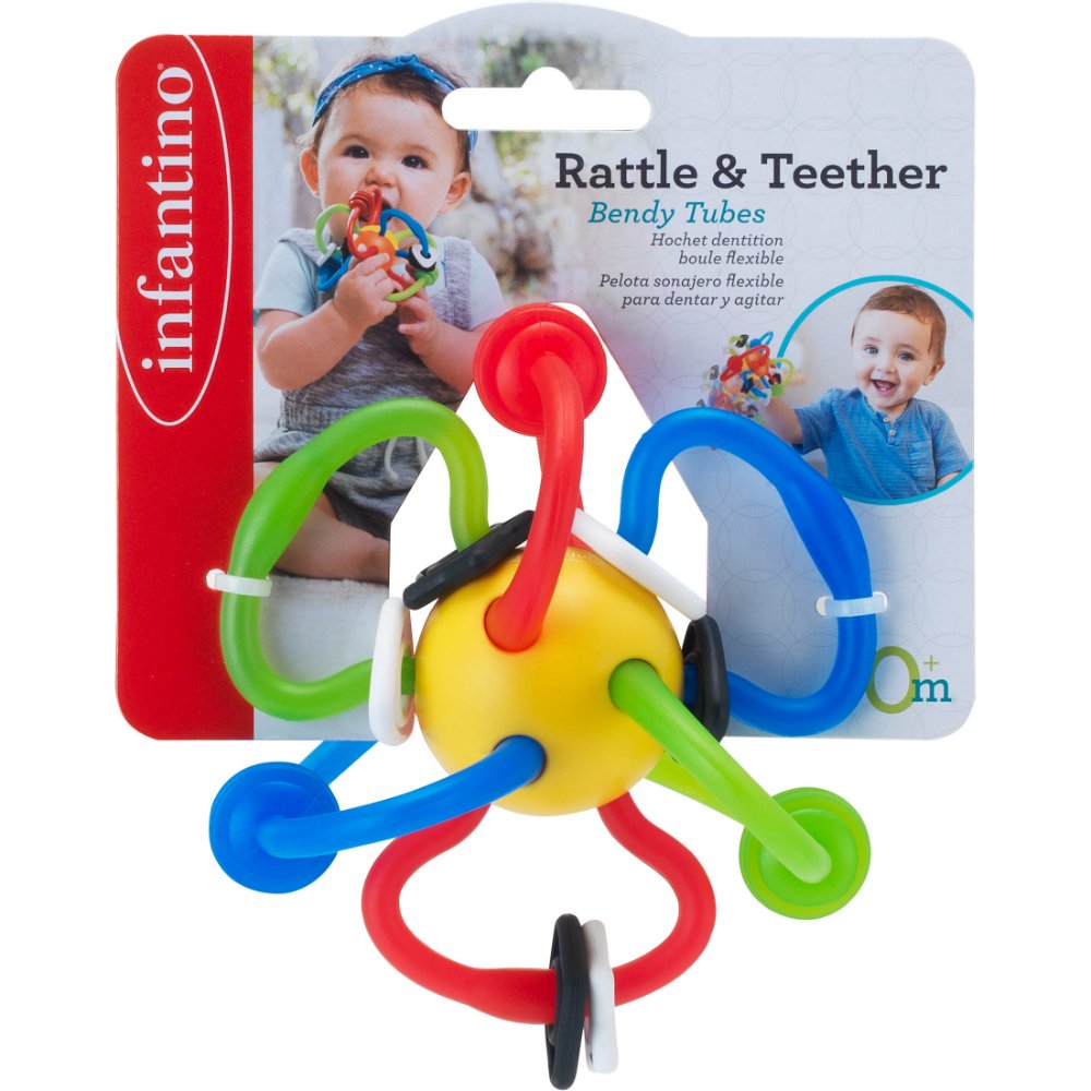 Infantino Rattle & Teether Bendy Tubes