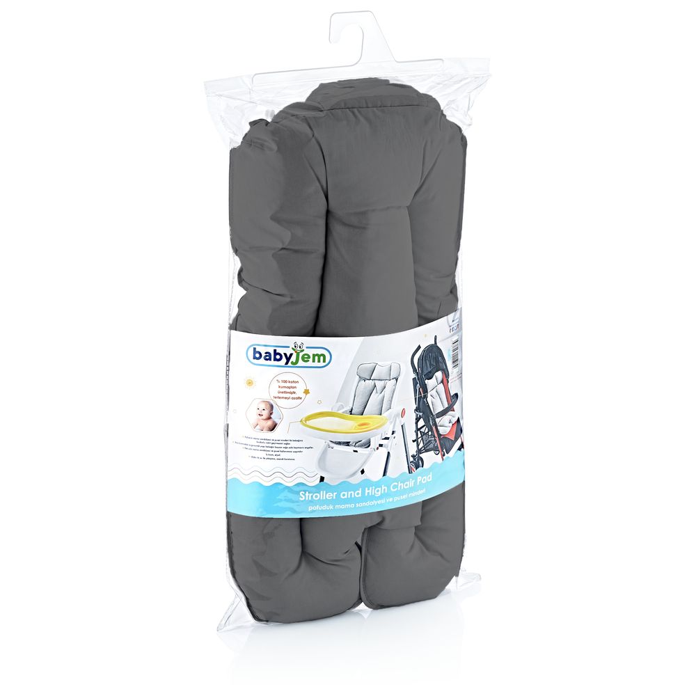 Babyjem Stroller And High Chair Pad Gray Dots