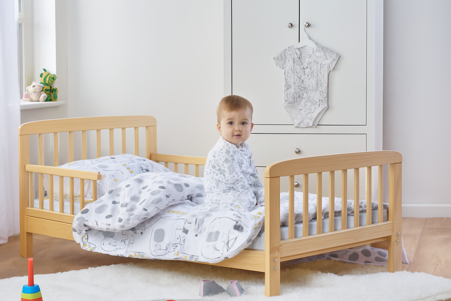 Kinder Valley Natural Sydney toddler bed with Kinder flow 140 x 70 mattress