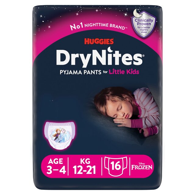 Huggies Drynites Pyjama Pants 12-21 KG - 3Y-4Y Girls