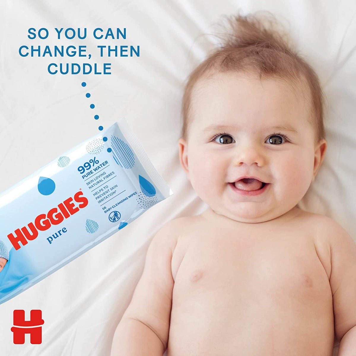 Huggies Baby Wipes Pure 56'S