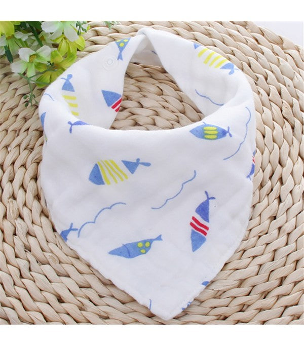 Little Story  Muslin Bandana Bibs Set Of 3 Anchor And Ships