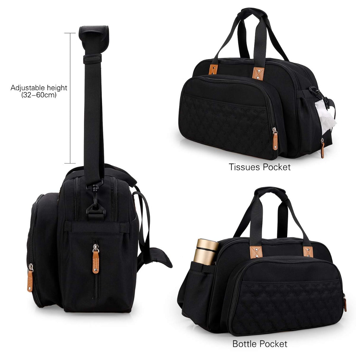 Little Story  Bed In A Bag Quilted Black