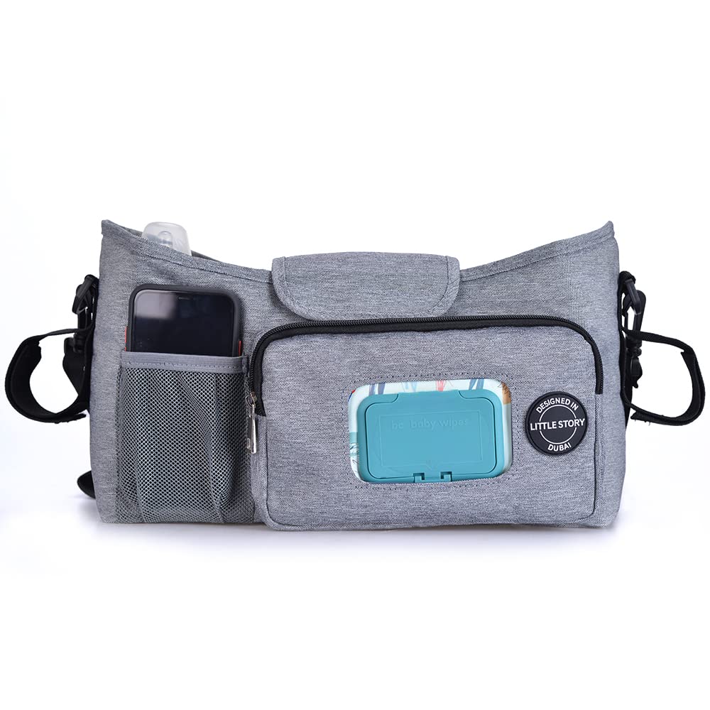 Little Story Stroller Organizer Travel Bag-Grey