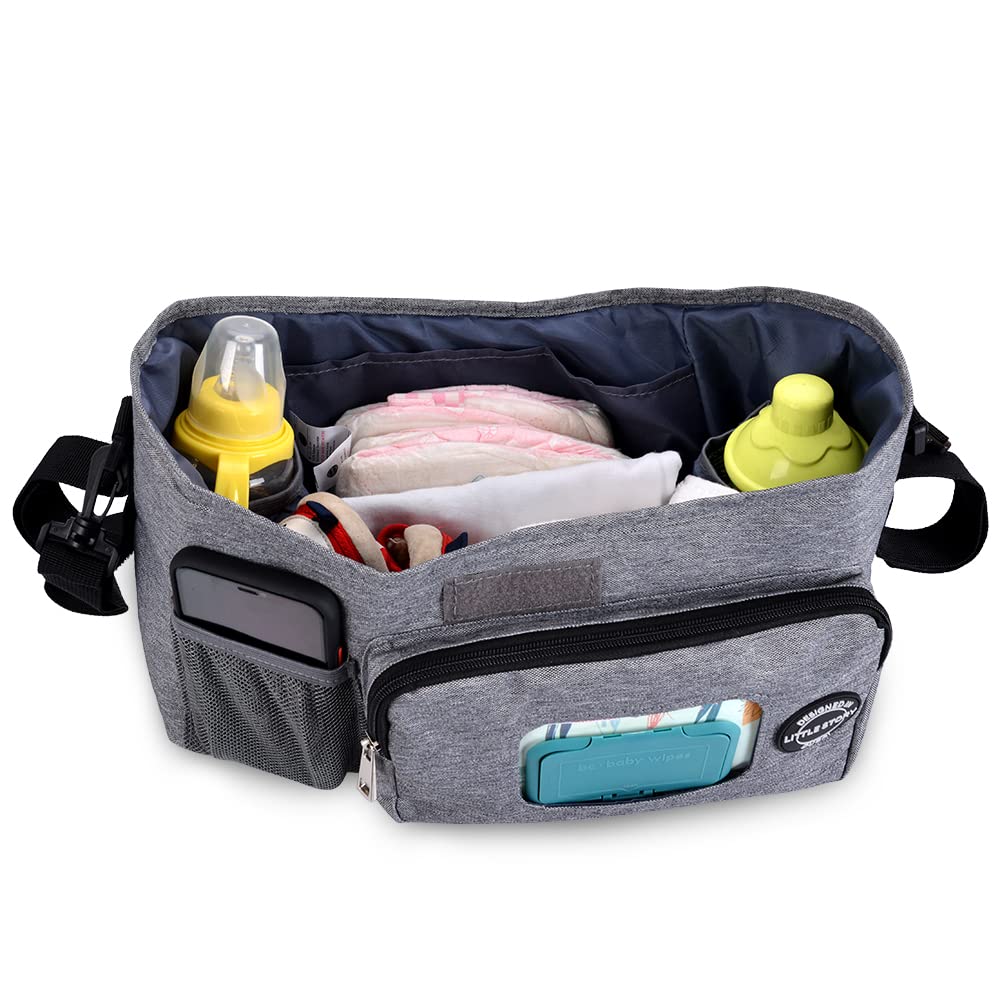 Little Story Stroller Organizer Travel Bag-Grey